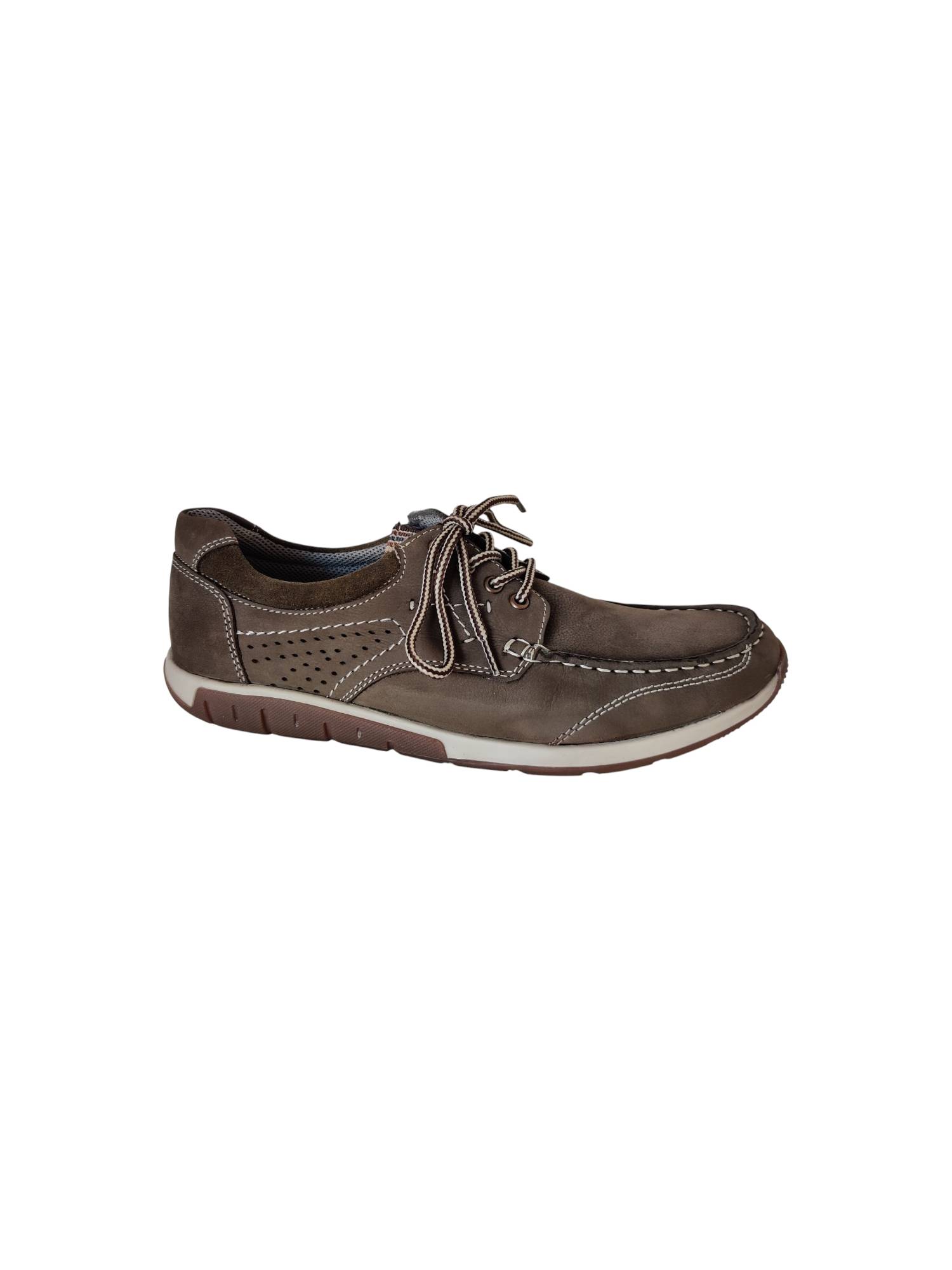 LA CUOIERIA 513 taupe veterschoen - www.claessensschoenen.nl