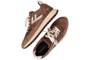 FLORIS VAN BOMMEL 10139-34-02  NOPPI taupe sneaker - www.claessensschoenen.nl