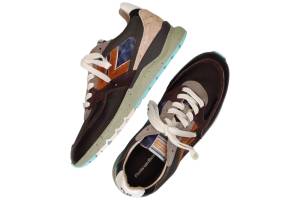 FLORIS VAN BOMMEL 10154-34-01 DE TREENER taupe sneaker - www.claessensschoenen.nl