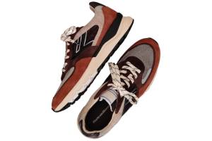 FLORIS VAN BOMMEL 10154-86-02 DE TREENER orange sneaker - www.claessensschoenen.nl