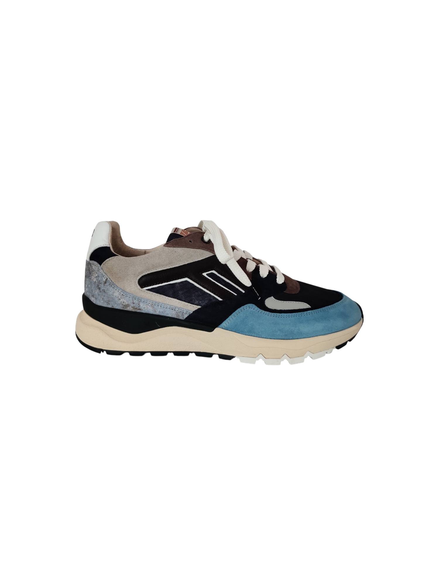 FLORIS VAN BOMMEL 10154-42-03 DE TREENER licht blauw sneaker - www.claessensschoenen.nl