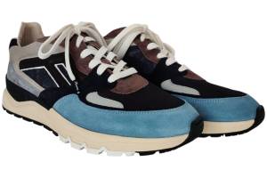FLORIS VAN BOMMEL 10154-42-03 DE TREENER licht blauw sneaker - www.claessensschoenen.nl