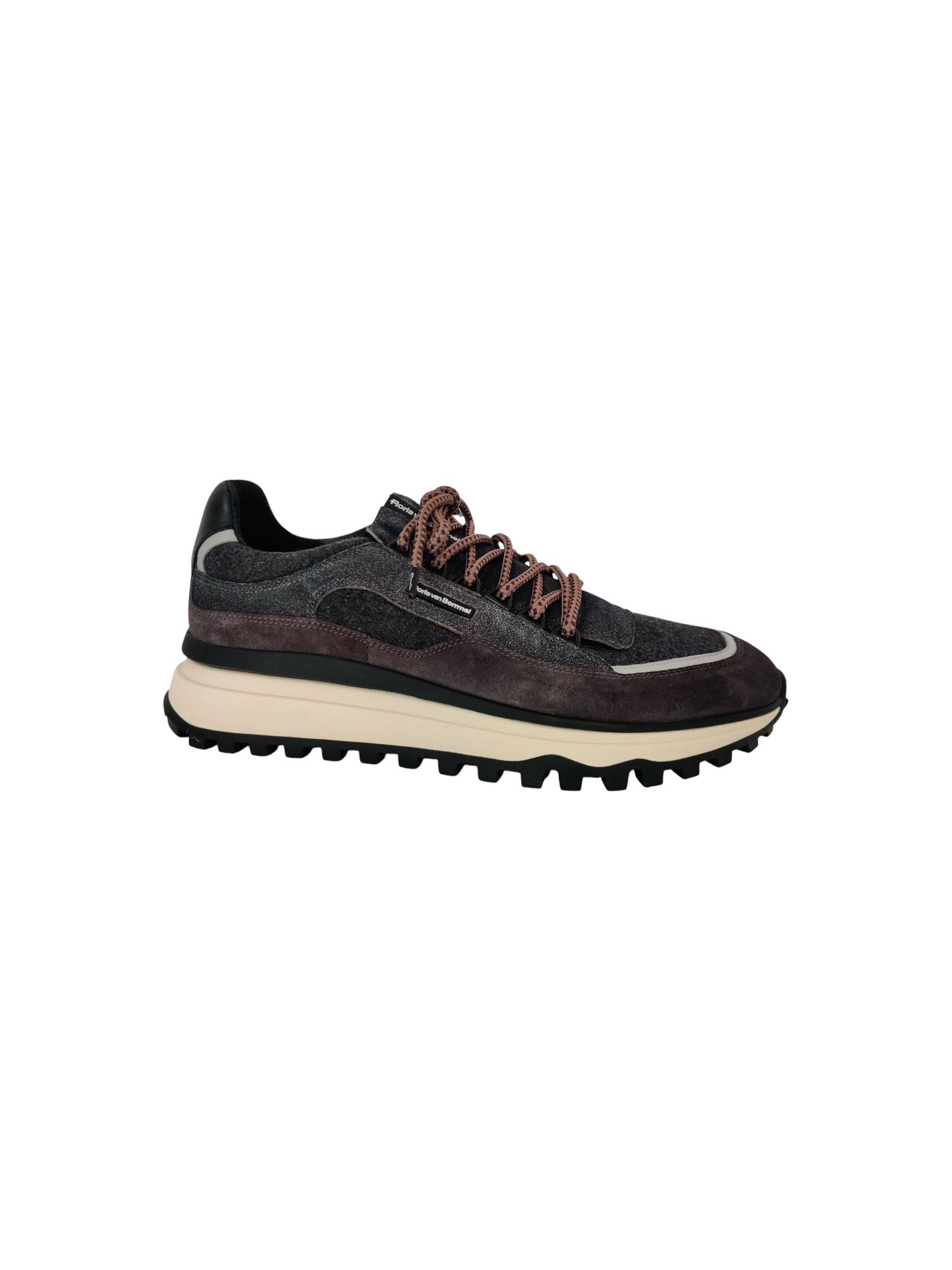 FLORIS VAN BOMMEL 10248-31-01  DE GRIPPER grijs sneaker - www.claessensschoenen.nl