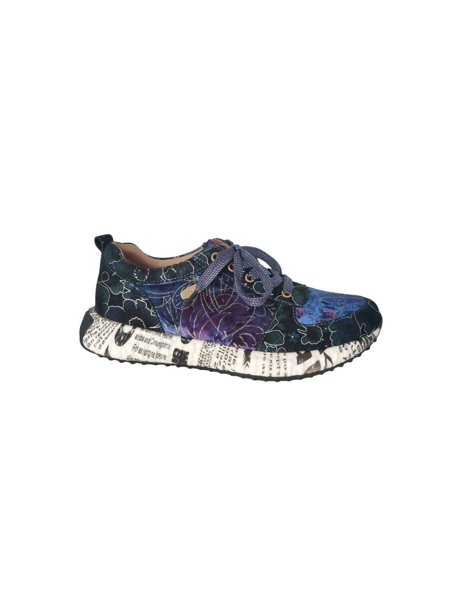LAURA VITA BURTON 38 blauw sneaker - www.claessensschoenen.nl