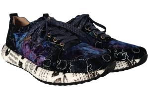 LAURA VITA BURTON 38 blauw sneaker - www.claessensschoenen.nl