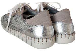 FABIOLAS 28103 zilver veterschoen - www.claessensschoenen.nl
