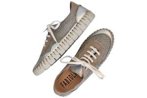 FABIOLAS 28103 zilver veterschoen - www.claessensschoenen.nl