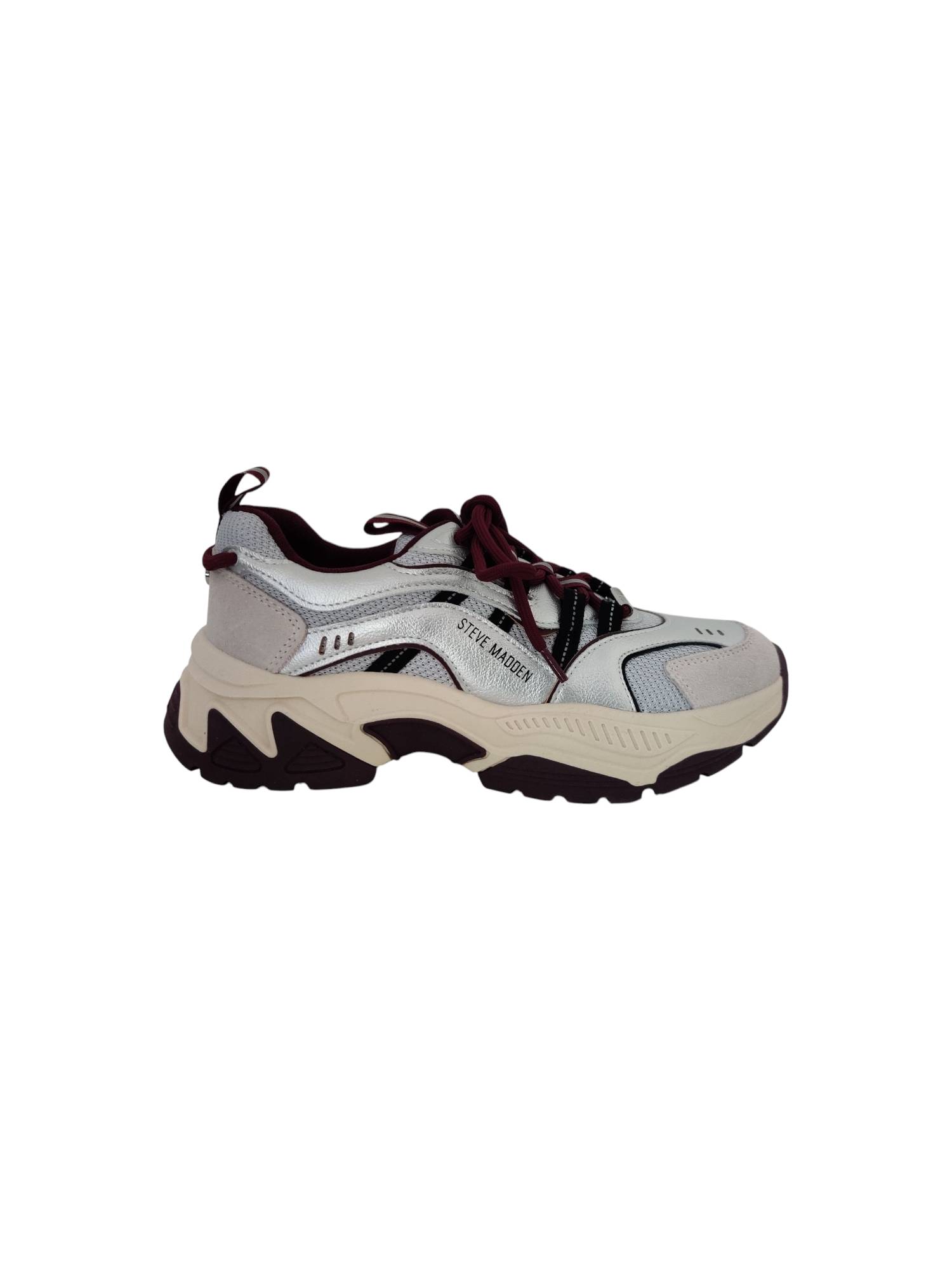 STEVE MADDEN 11004763 zilver sneaker - www.claessensschoenen.nl
