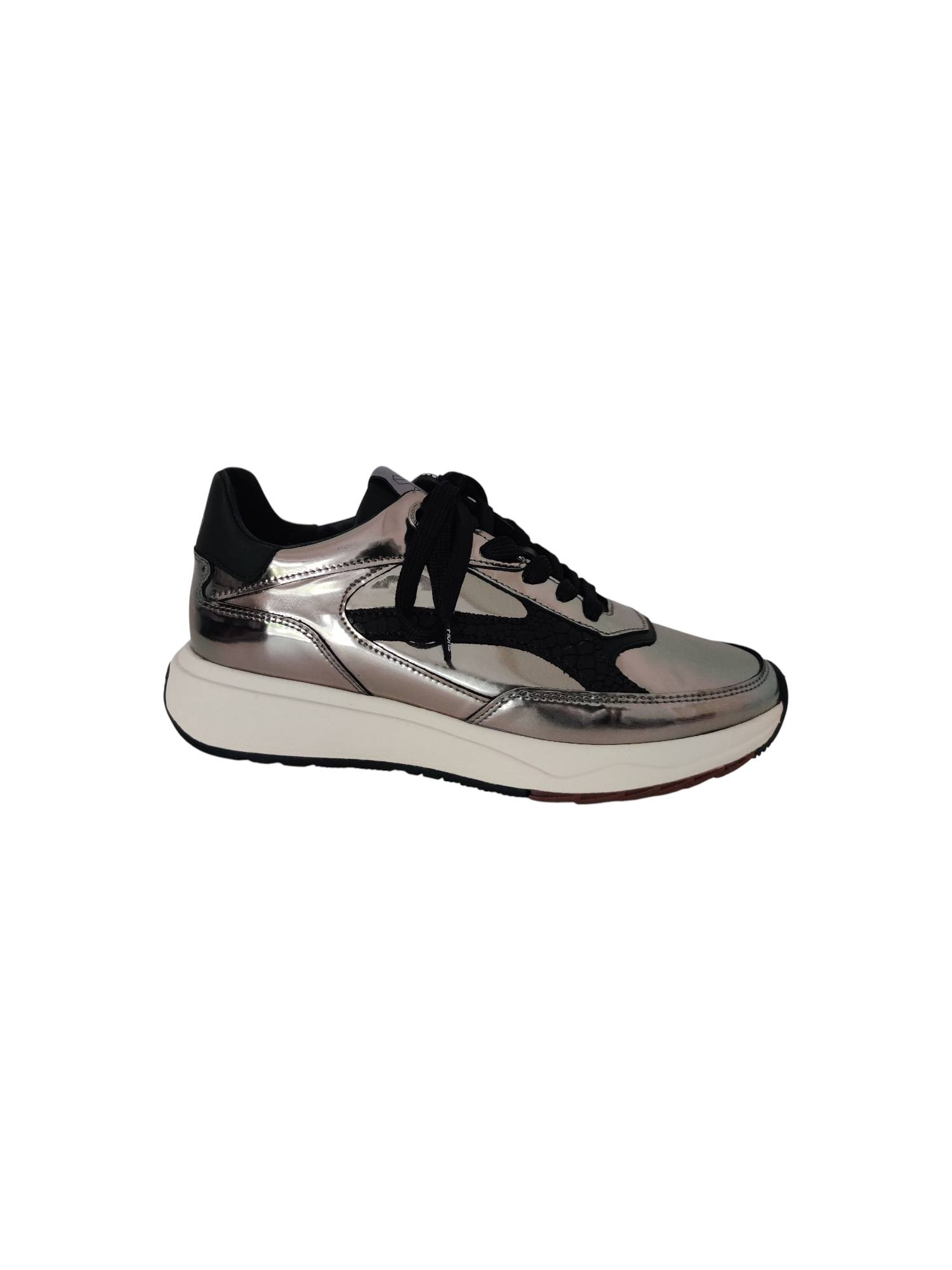 FLORIS VAN BOMMEL 10138-90-01  SUVI zilver sneaker - www.claessensschoenen.nl