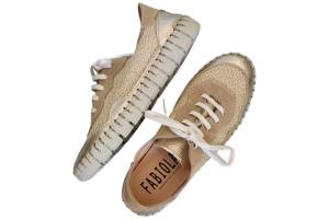 FABIOLAS 28103 goud veterschoen - www.claessensschoenen.nl