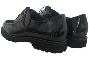 SIOUX MEREDITH 3140910 zwartlak veterschoen - www.claessensschoenen.nl