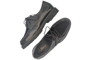 SIOUX MEREDITH 3140910 zwartlak veterschoen - www.claessensschoenen.nl