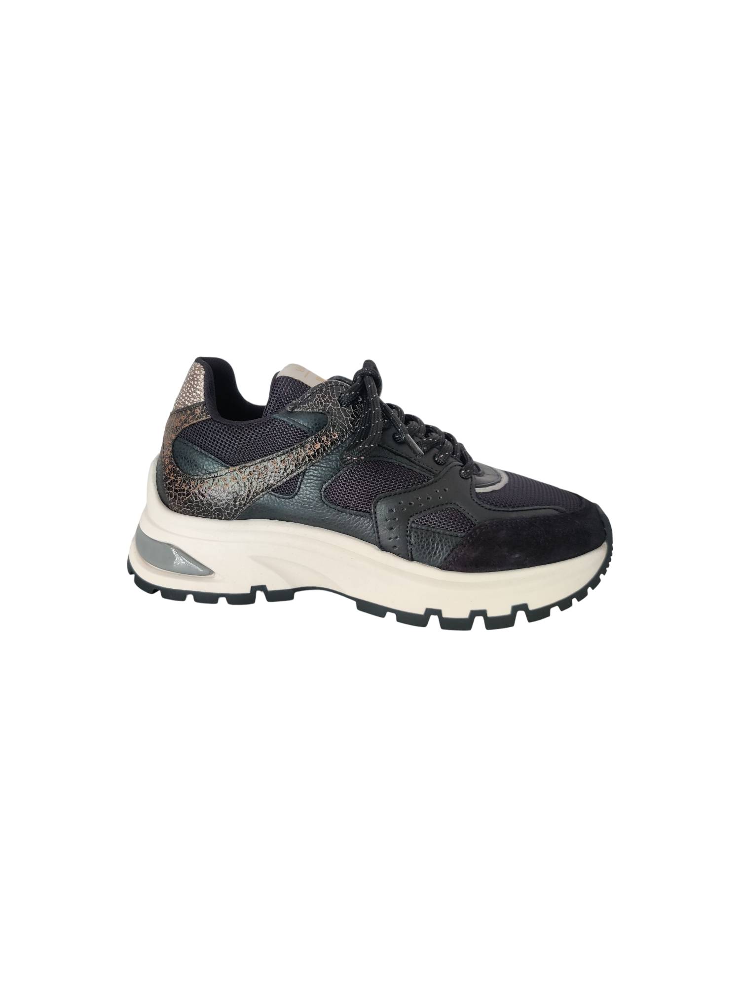 VIA VAI LIZ CURTIS 62319-02-900 zwart sneaker - www.claessensschoenen.nl