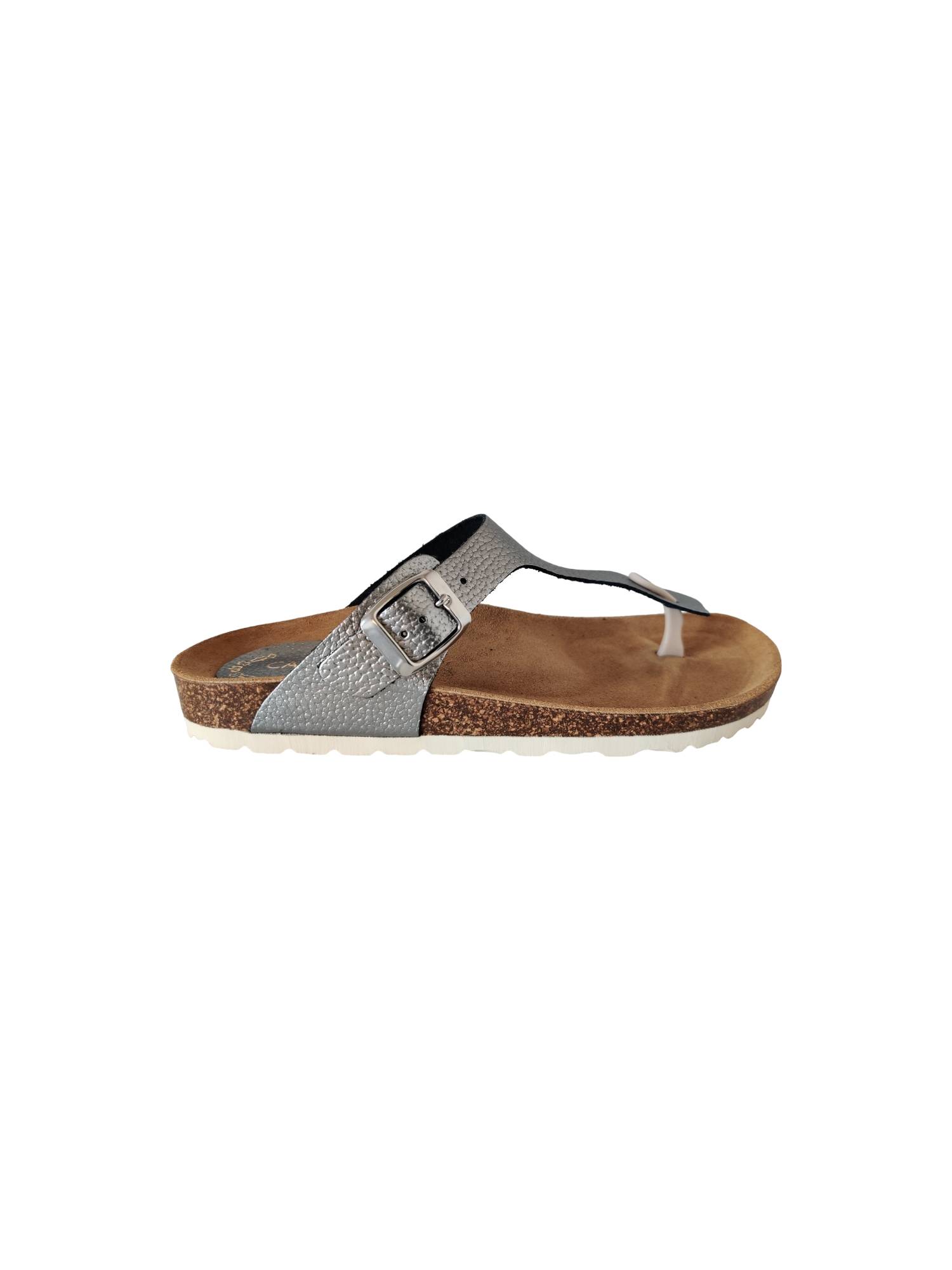 CASARINI 24502 zilver slippers - www.claessensschoenen.nl