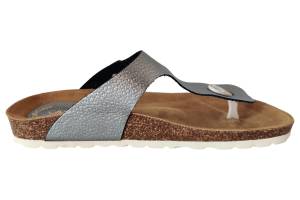 CASARINI 24502 zilver slippers - www.claessensschoenen.nl