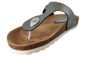CASARINI 24502 zilver slippers - www.claessensschoenen.nl