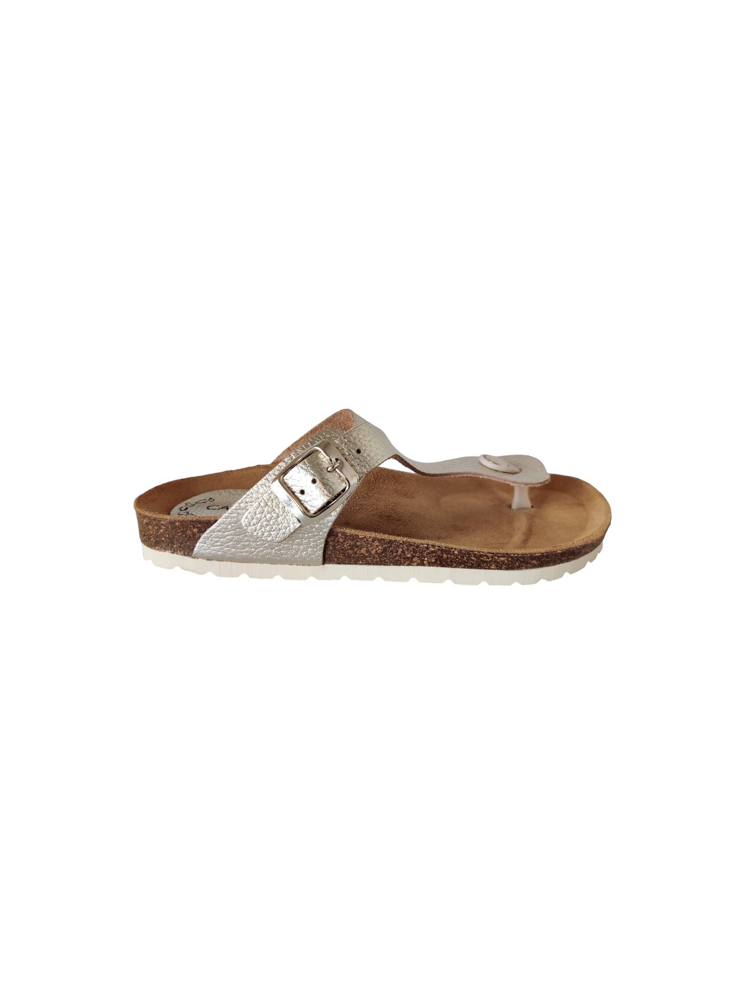 CASARINI 24502 goud slippers - www.claessensschoenen.nl
