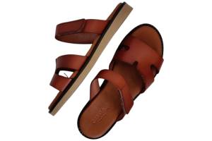 CASARINI 25390 cognac slippers - www.claessensschoenen.nl