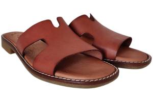 CASARINI 25300 cognac slippers - www.claessensschoenen.nl