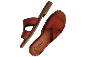 CASARINI 25300 cognac slippers - www.claessensschoenen.nl