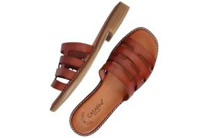 CASARINI 25302 bruin slippers - www.claessensschoenen.nl