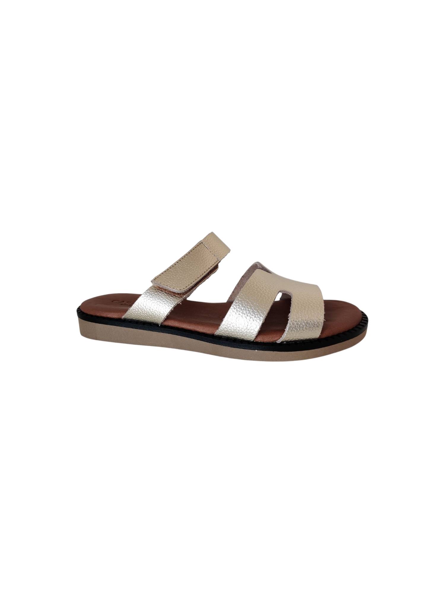 CASARINI 25390 goud slippers - www.claessensschoenen.nl