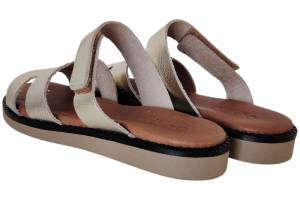 CASARINI 25390 goud slippers - www.claessensschoenen.nl