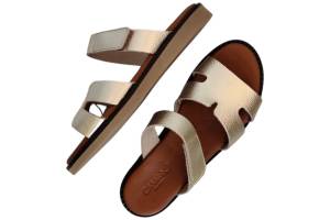 CASARINI 25390 goud slippers - www.claessensschoenen.nl