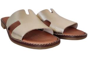 CASARINI 25300 goud slippers - www.claessensschoenen.nl