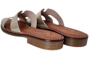 CASARINI 25300 goud slippers - www.claessensschoenen.nl