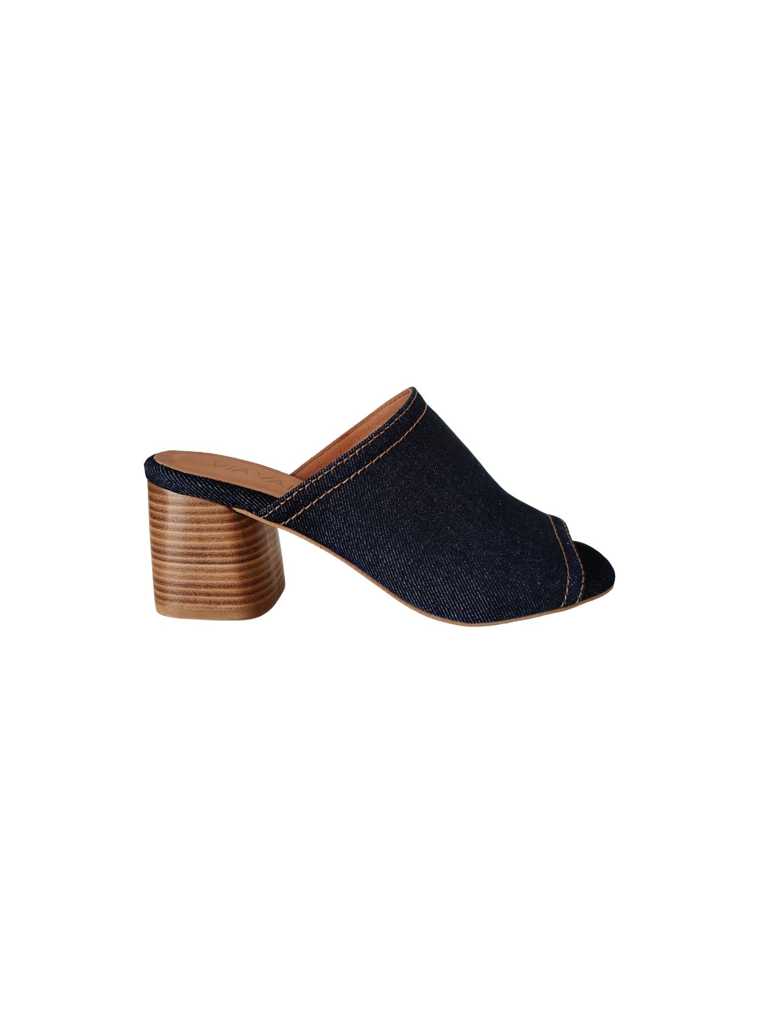 VIA VAI POLLY blauw slippers - www.claessensschoenen.nl