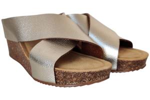 CASARINI 24002 goud slippers - www.claessensschoenen.nl