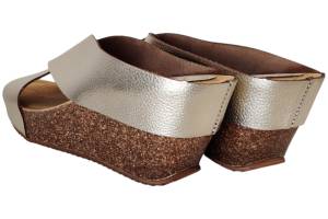 CASARINI 24002 goud slippers - www.claessensschoenen.nl