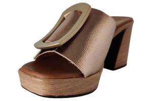 OH MY SANDAS 5394 brons slippers - www.claessensschoenen.nl