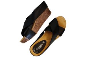 CASARINI 24002 zwart slippers - www.claessensschoenen.nl