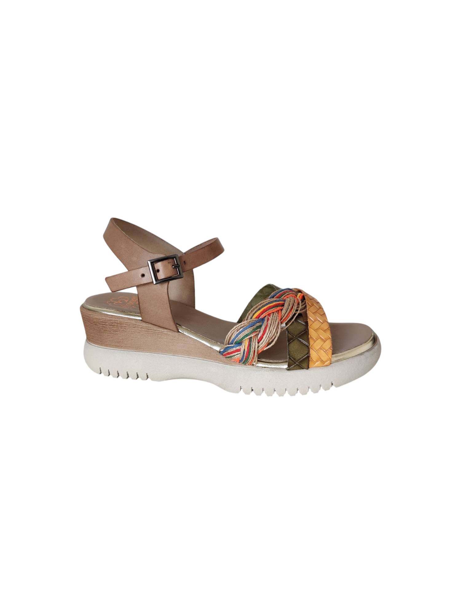 PORRONET 7043-008-110W taupe sandaal - www.claessensschoenen.nl
