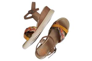 PORRONET 7043-008-110W taupe sandaal - www.claessensschoenen.nl