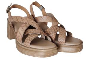 PORRONET 7062-010-110W taupe sandaal - www.claessensschoenen.nl
