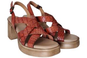 PORRONET 7062-020-110W cognac sandaal - www.claessensschoenen.nl