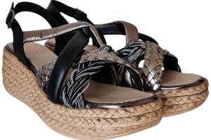 PORRONET 7052-109-110W zwart sandaal - www.claessensschoenen.nl