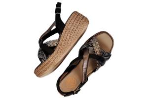 PORRONET 7052-109-110W zwart sandaal - www.claessensschoenen.nl