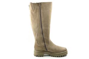 SHOECOLATE 8.21.08.719. taupe lange laars - www.claessensschoenen.nl