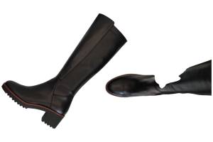 DL SPORT 6800 zwart lange laars - www.claessensschoenen.nl
