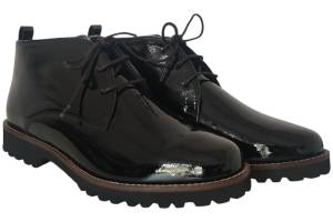 SIOUX MEREDITH 3162844 zwartlak enkelboot - www.claessensschoenen.nl