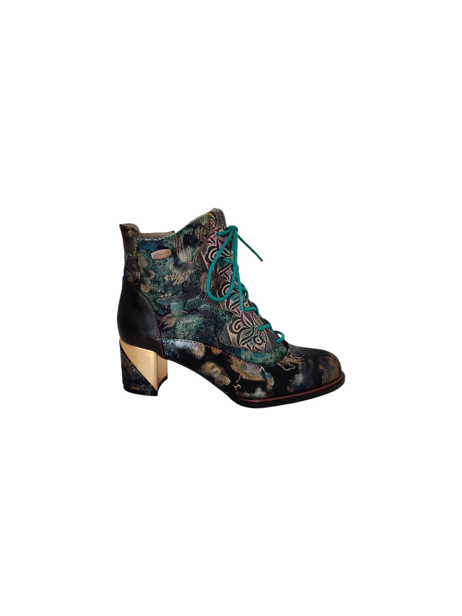LAURA VITA EMMYO 04 groen enkelboot - www.claessensschoenen.nl