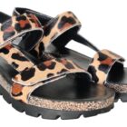 Sandaal Selma Leop  Zwart