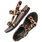Sandaal Selma Leop  Zwart